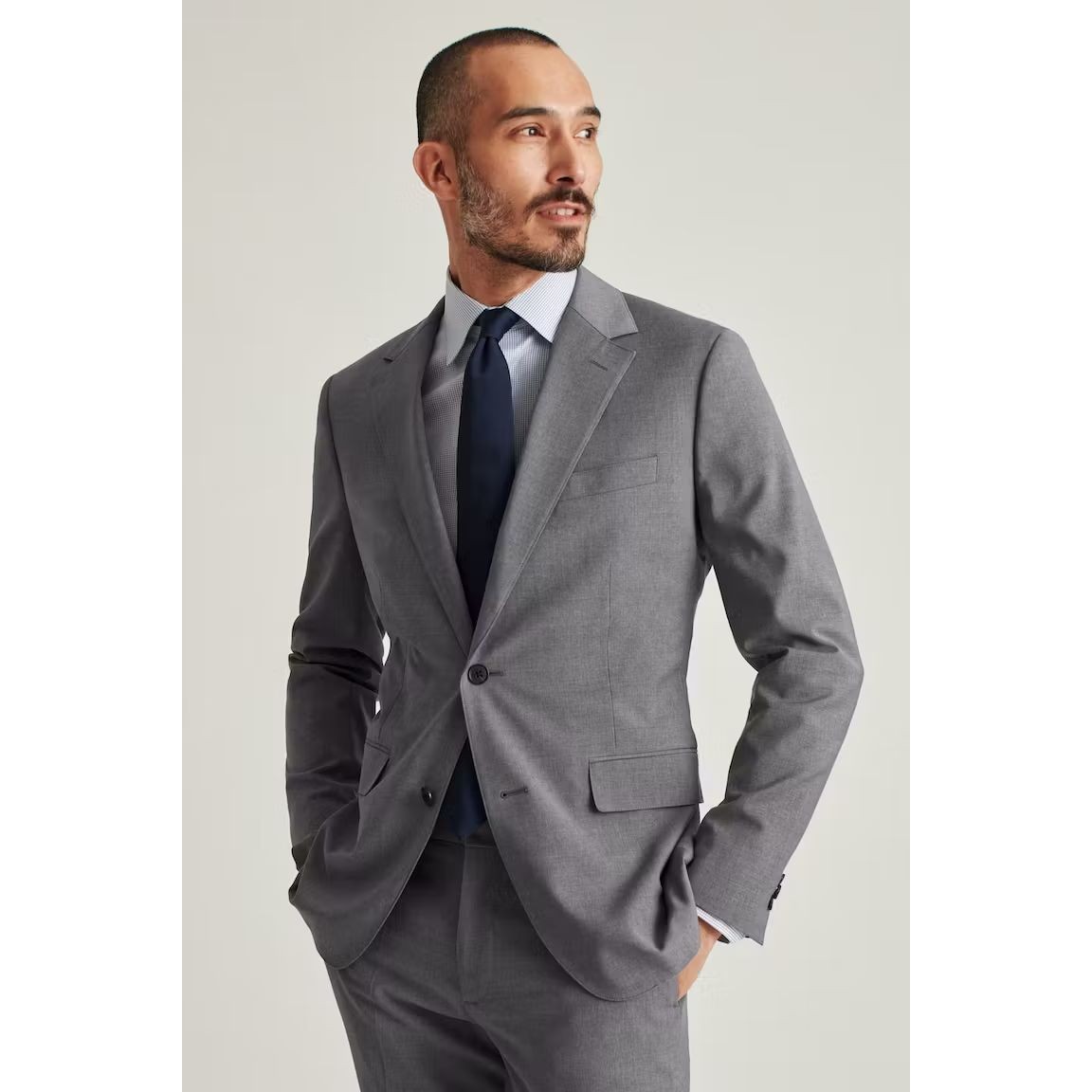 Bonobos Italian Performance Suit Jacket Marzotto Mason Solid Grey 36r Athletic